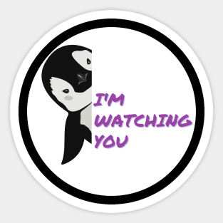 Penguin Watching Sticker